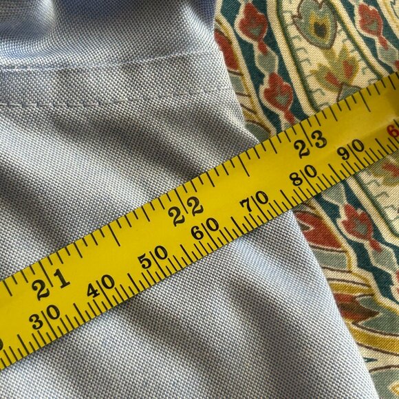 Jones New York Signature Pale Blue Notched Collar Button Front Shirt - Picture 7 of 9